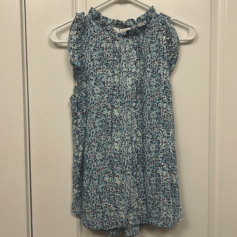 LOFT Blue Floral Tank Top [S]